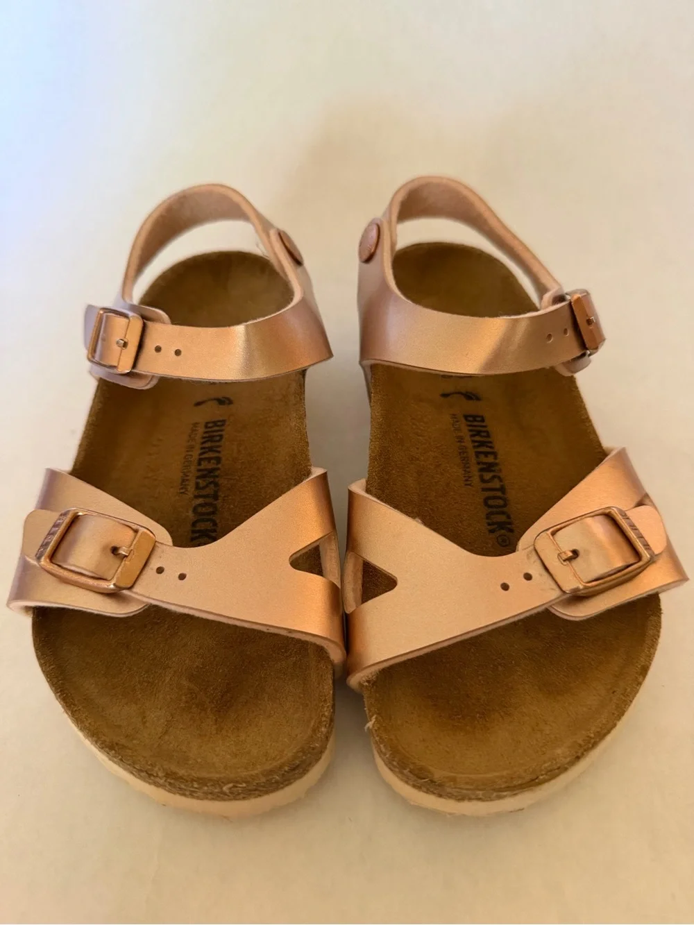 Birkenstock Kids Metallic Rose Sandals